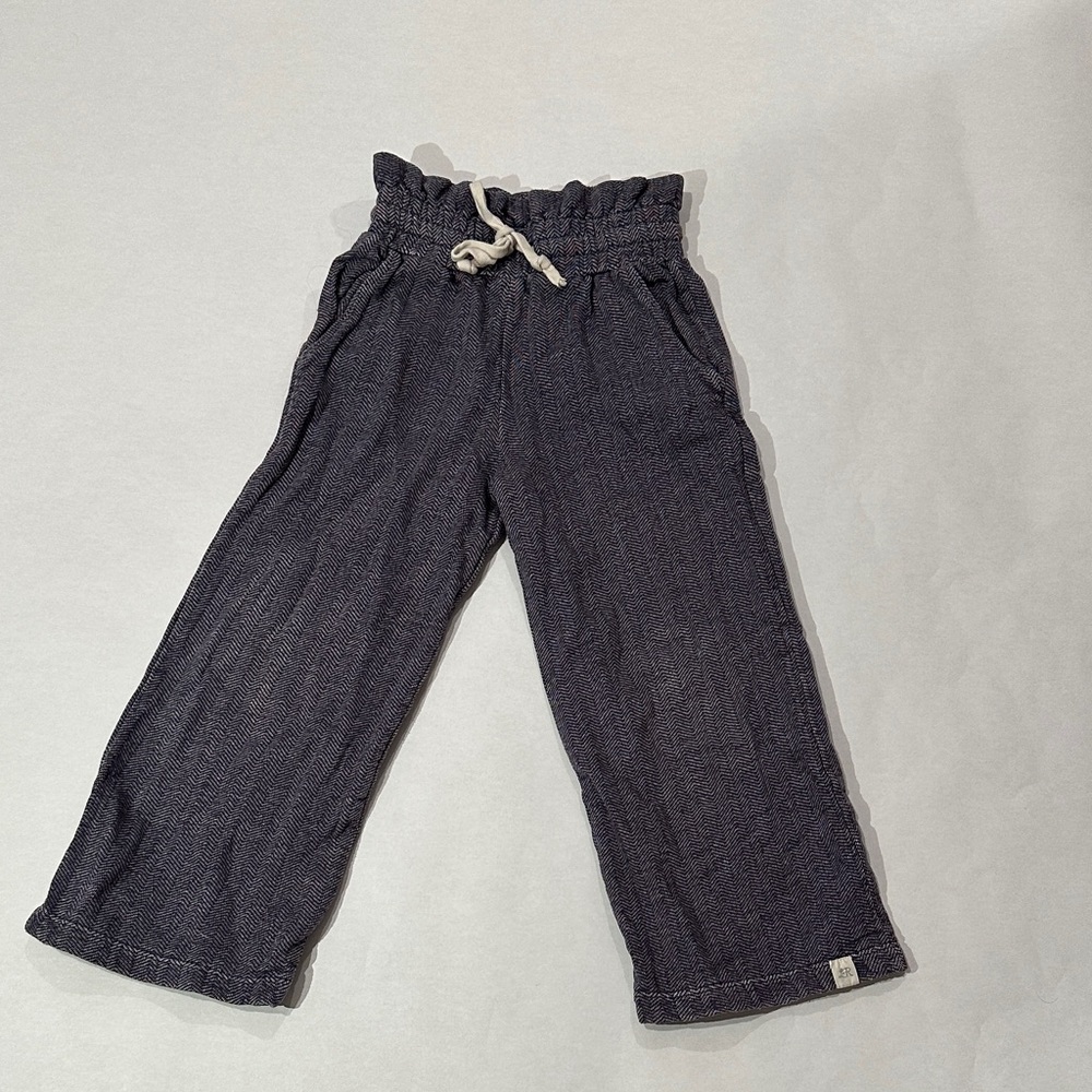 Little Road Co Dark Gray Herringbone Drawstring Pants